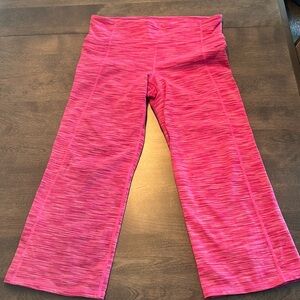 Athleta Women's Pink Fitted Athletic Cropped Pants M Medium